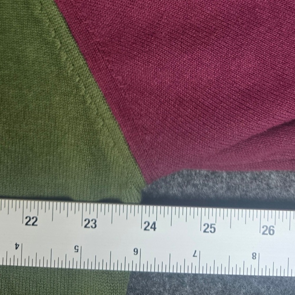 London House Men's Green Maroon Hilfiger Golf Sweater 1/4 Zip Preppy Size 2XL - Picture 7 of 11